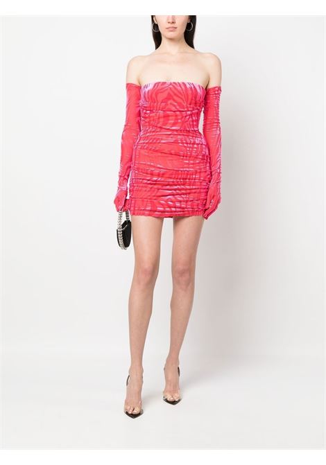 Pink Colter ruched devoré minidress - women ALEX PERRY | D952STRWBRRY